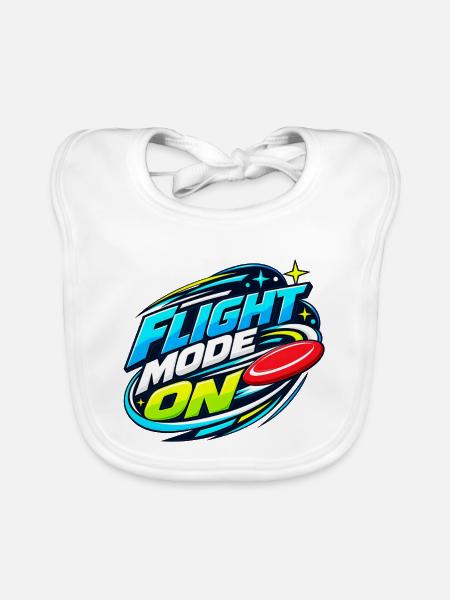 Flugmodus Aktiv - Baby Bio-Lätzchen - Weiß - Vorne