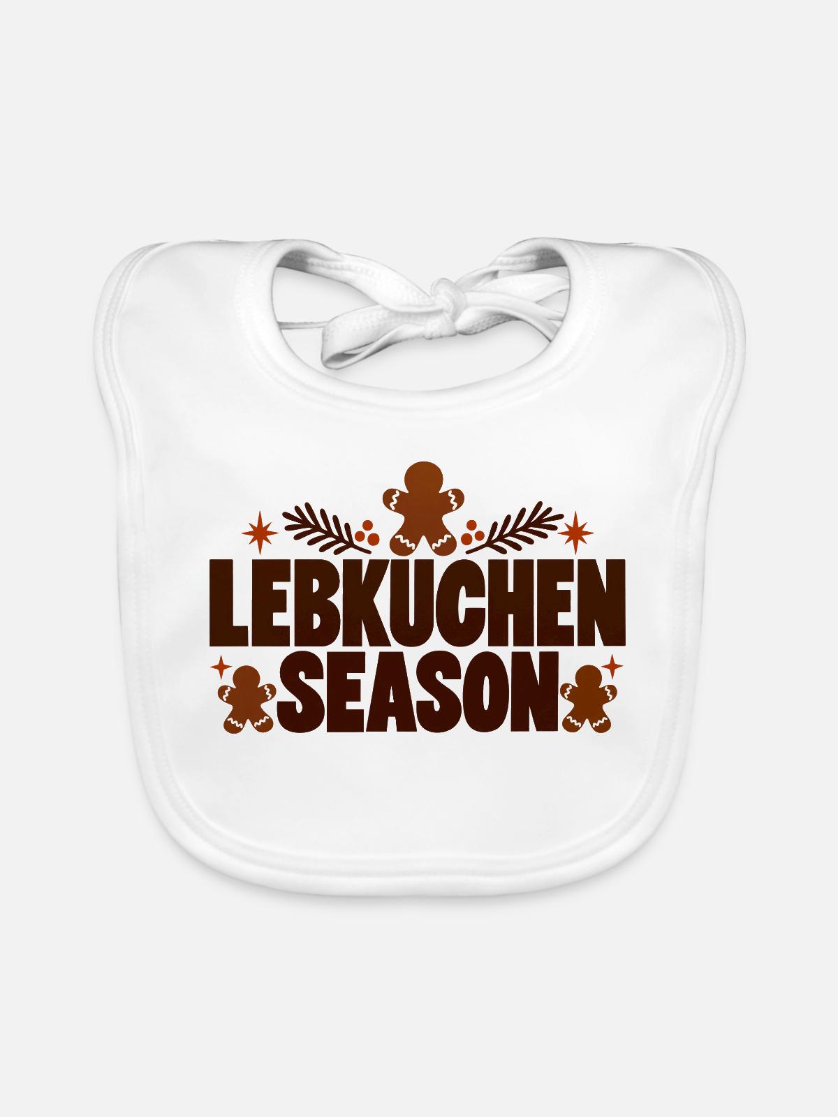 Lebkuchen Season - Baby Bio-Lätzchen - Weiß - Vorne