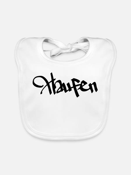 Haufen - Baby Bio-Lätzchen - Weiß - Vorne
