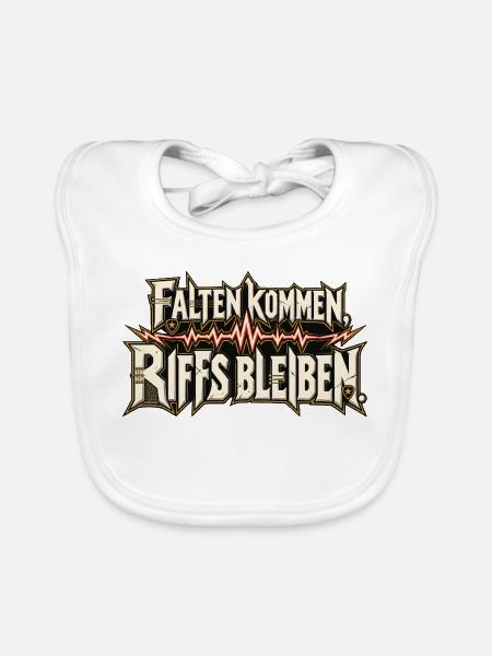Metal Fan Rock Fan Heavy Metal Riffs - Baby Bio-Lätzchen - Weiß