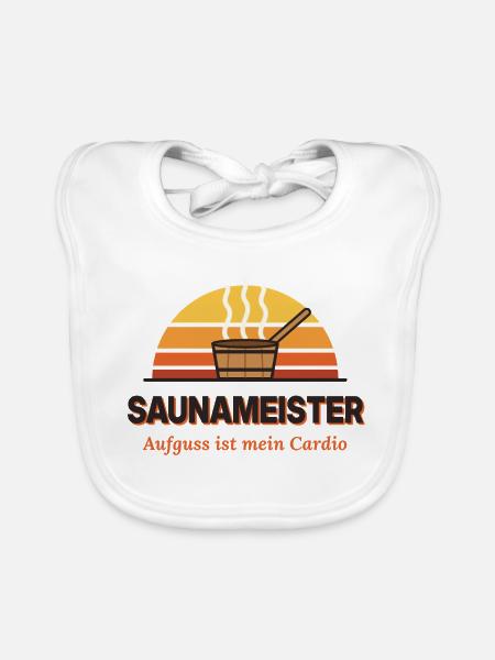 Sauna Meister Cardio Kraft - Baby Bio-Lätzchen - Weiß