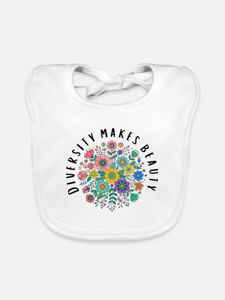 Diversity makes beauty! - Baby Bio-Lätzchen - Weiß