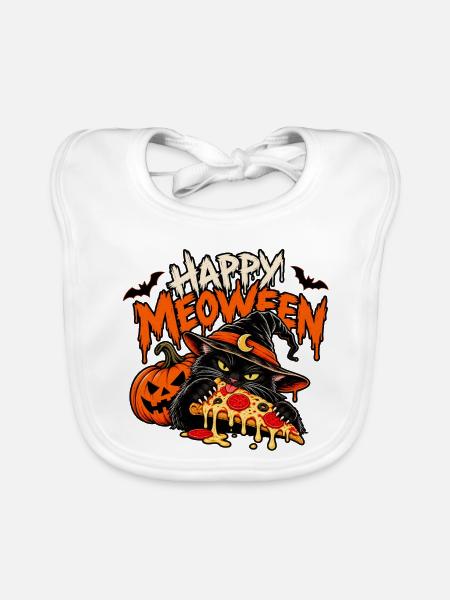 Happy Halloween - Baby Bio-Lätzchen - Weiß