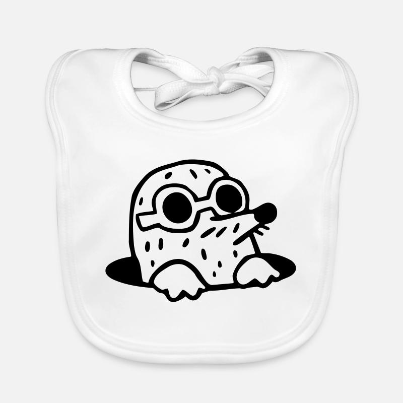 cool la Mole - Bavoir bio Bébé - blanc