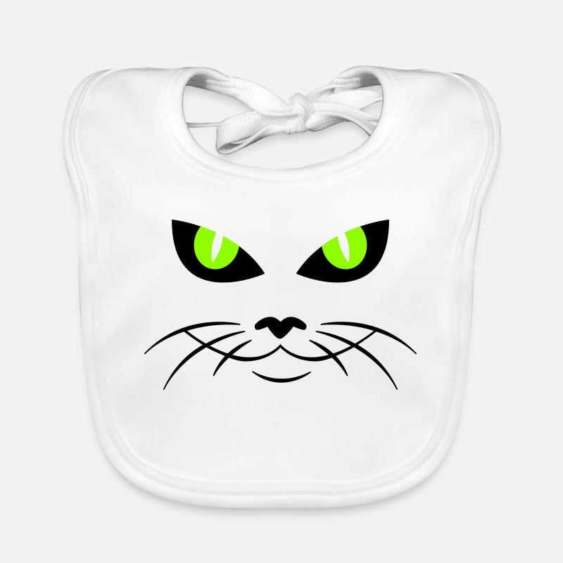 cat face - katzengesicht Bavoir bio Bébé