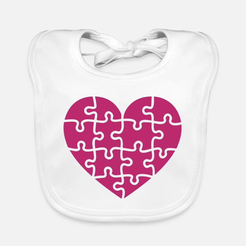 puzzle herz Bavoir bio Bébé