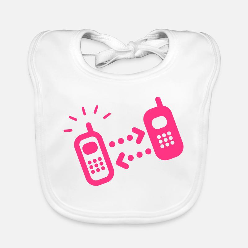phone - Bavoir bio Bébé - blanc