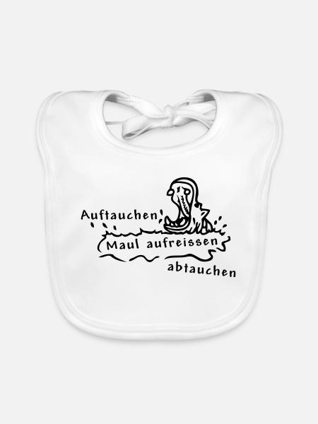 Hippo - Organic Baby Bibs - white - Front