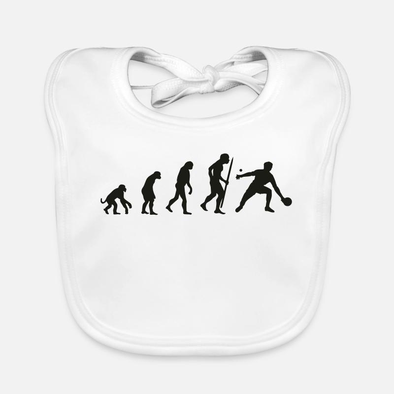 Evolution de ping-pong / tennis de table - Bavoir bio Bébé - blanc