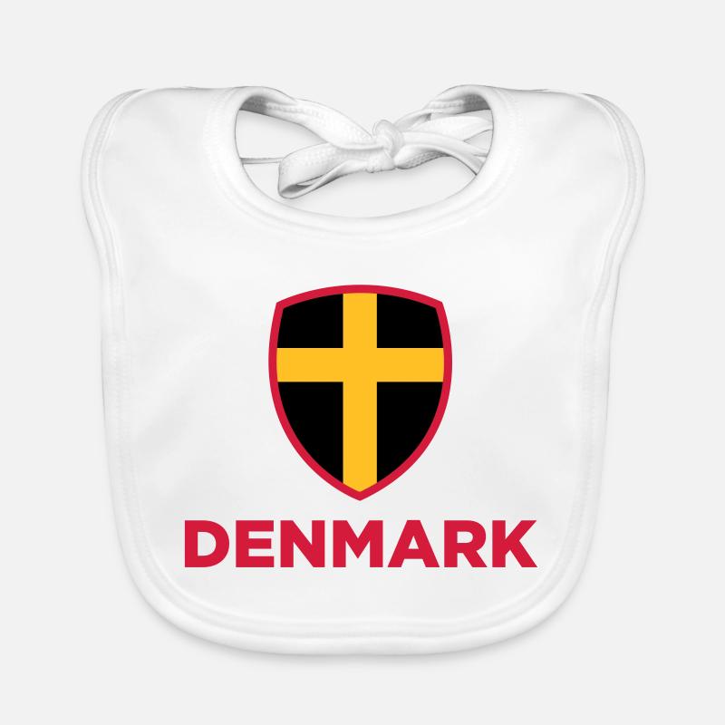 Nationalflagge von Dänemark Baby Bio-Lätzchen