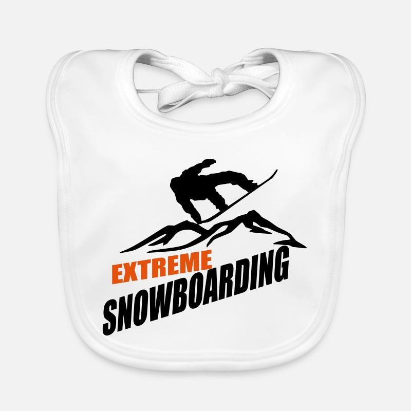 Snowboard Baby Bio-Lätzchen