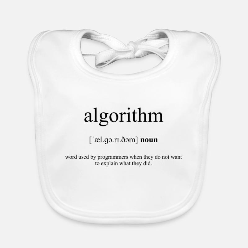 Dictionnaire de définition d’algorithme (Algorithmus) Bavoir bio Bébé