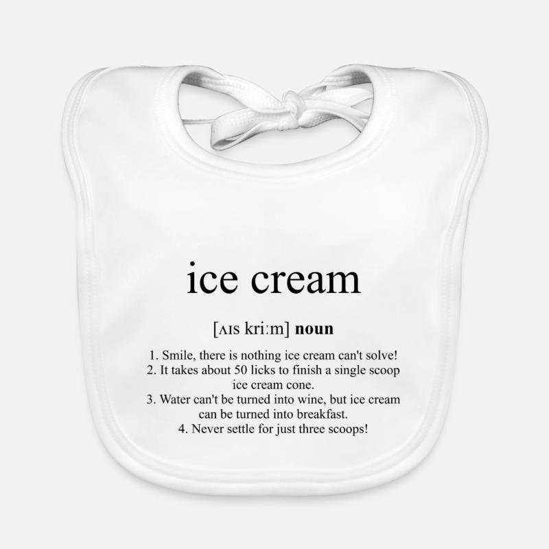 Ice Cream (ice cream) Organic Baby Bibs