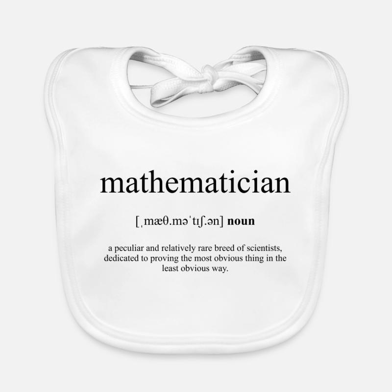 Mathematician (Mathematiker) Definition Dictionary Organic Baby Bibs