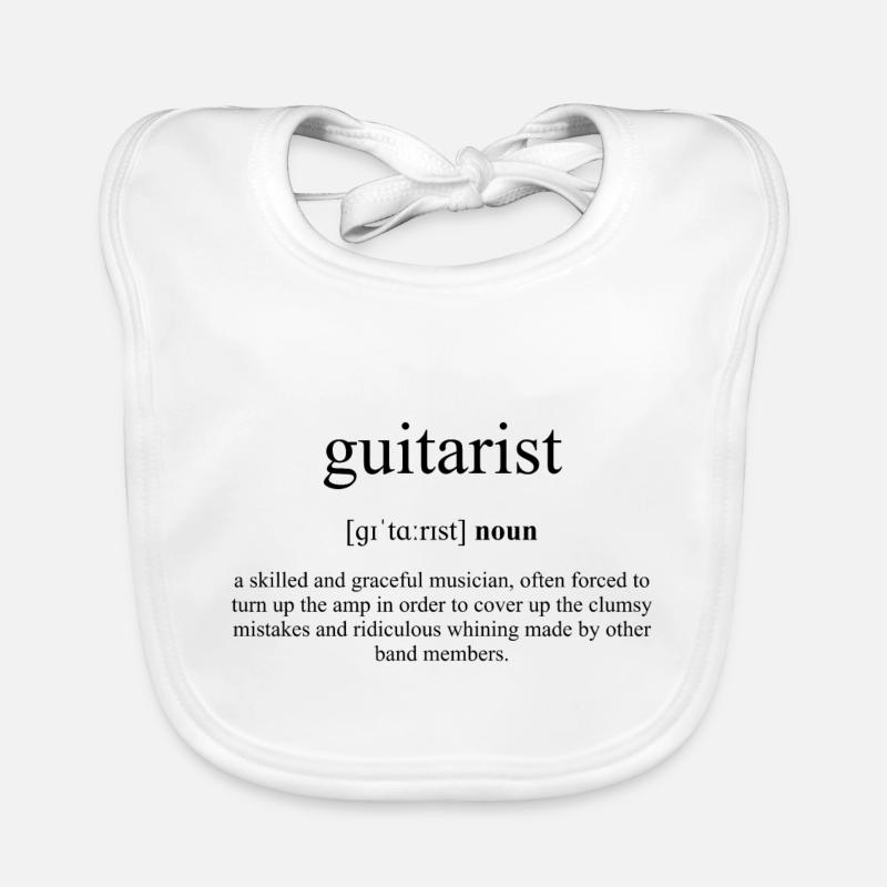 Dictionnaire de définition guitariste (guitariste) Bavoir bio Bébé