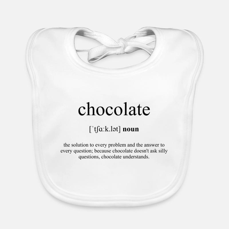 Chocolate (Schokolade) Definition Dictionary Baby Bio-Lätzchen