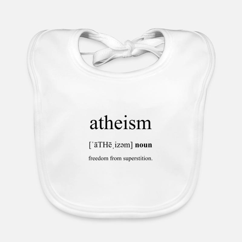 Dictionnaire de définition de l’athéisme (athéisme) - Bavoir bio Bébé - blanc