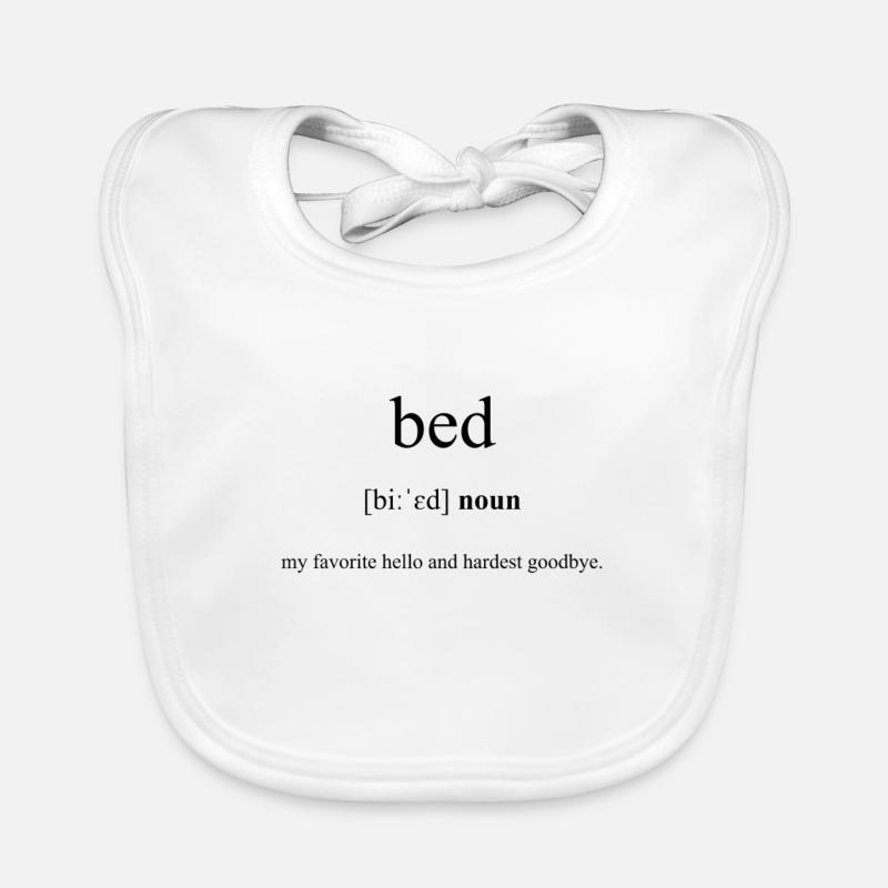 Dictionnaire de définition de lit - Bavoir bio Bébé - blanc