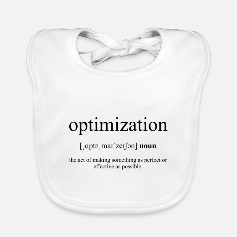 Optimization (optimisation) Définition Dictionary Bavoir bio Bébé