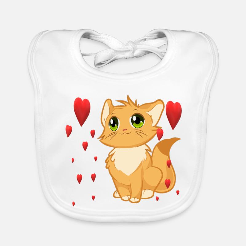 chat doux Bavoir bio Bébé