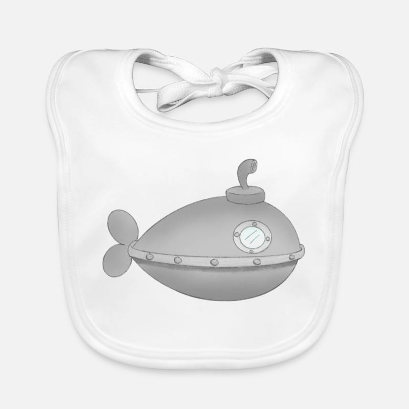 Monde sous-marin sous-marin sous-marin - Bavoir bio Bébé - blanc