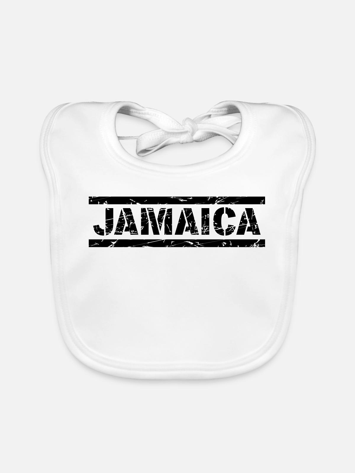 Jamaica - Baby Bio-Lätzchen - Weiß - Vorne