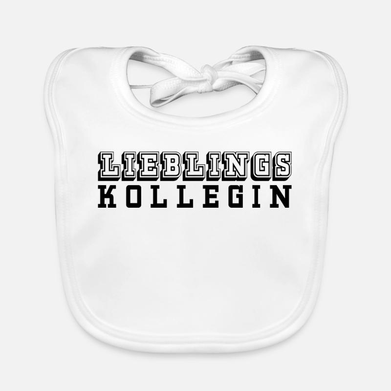Lieblingskollegin Tshirt black Baby Bio-Lätzchen