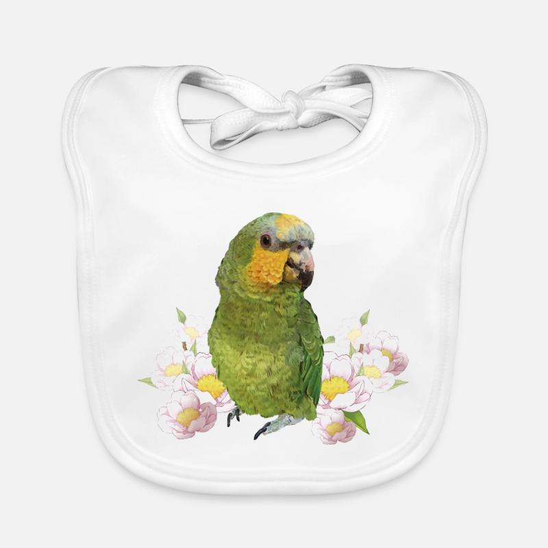 The Orange-winged Parrot Organic Baby Bibs