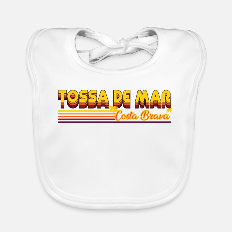 Tossa de mar commerliches Costa Brava Design Baby Bio-Lätzchen