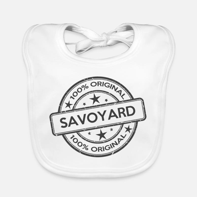 100% savoyard - Bavoir bio Bébé - blanc