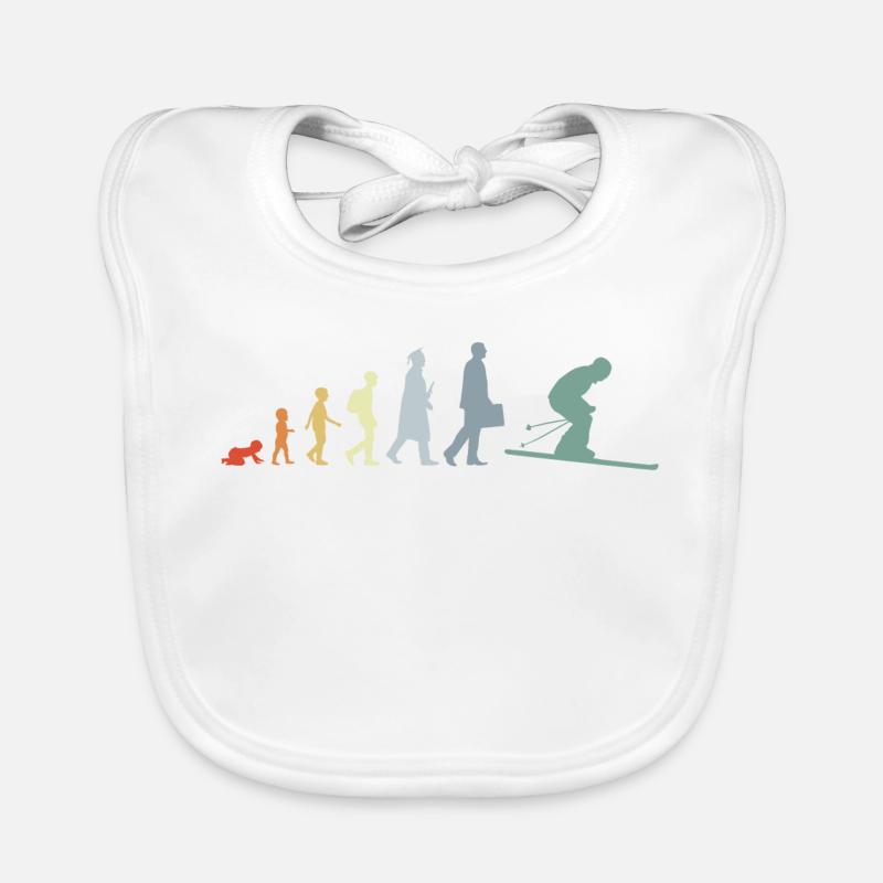 Évolution du ski Bavoir bio Bébé