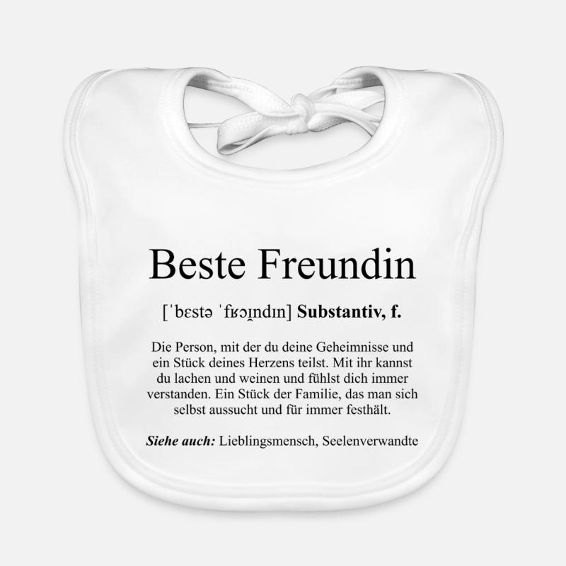 Beste Freundin Definition Dictionary Baby Bio-Lätzchen