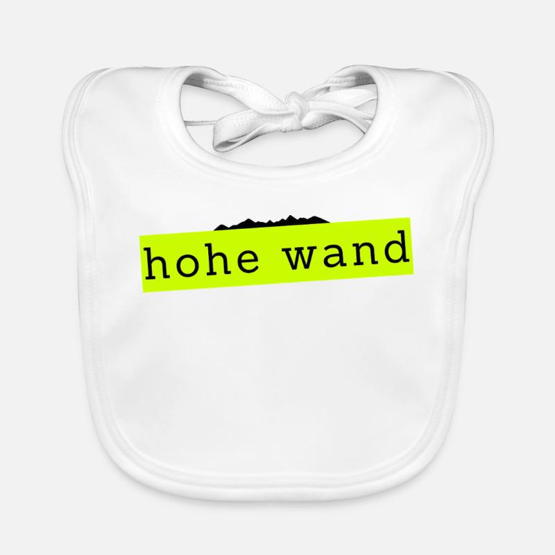 Conception de mur haut avec montagne et texte Bavoir bio Bébé