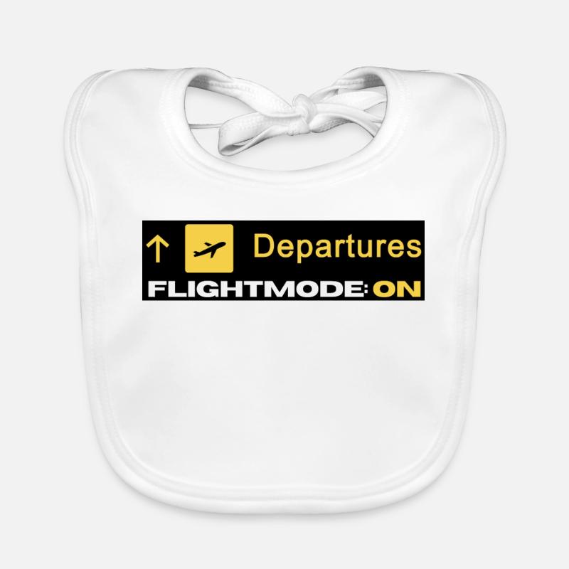 Abflüge Flugmodus On Symbol Baby Bio-Lätzchen