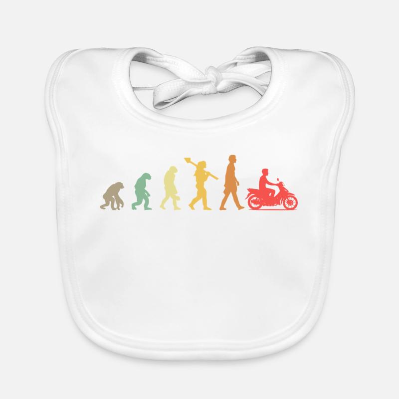  Evolution Moped Mofafahrer Baby Bio-Lätzchen