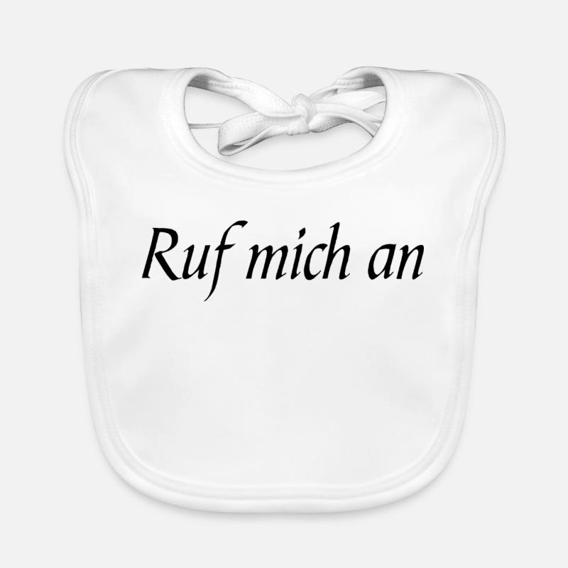 Ruf mich an - Baby Bio-Lätzchen - Weiß