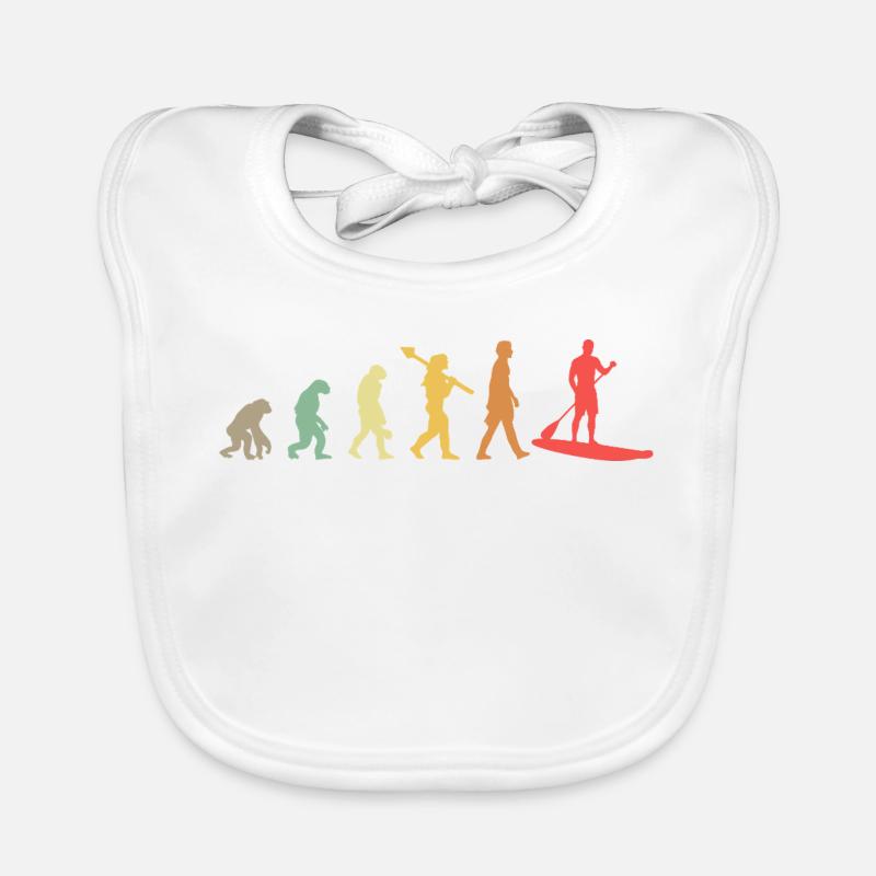 Kayak Evolution Kajak Entwicklung Retro Baby Bio-Lätzchen