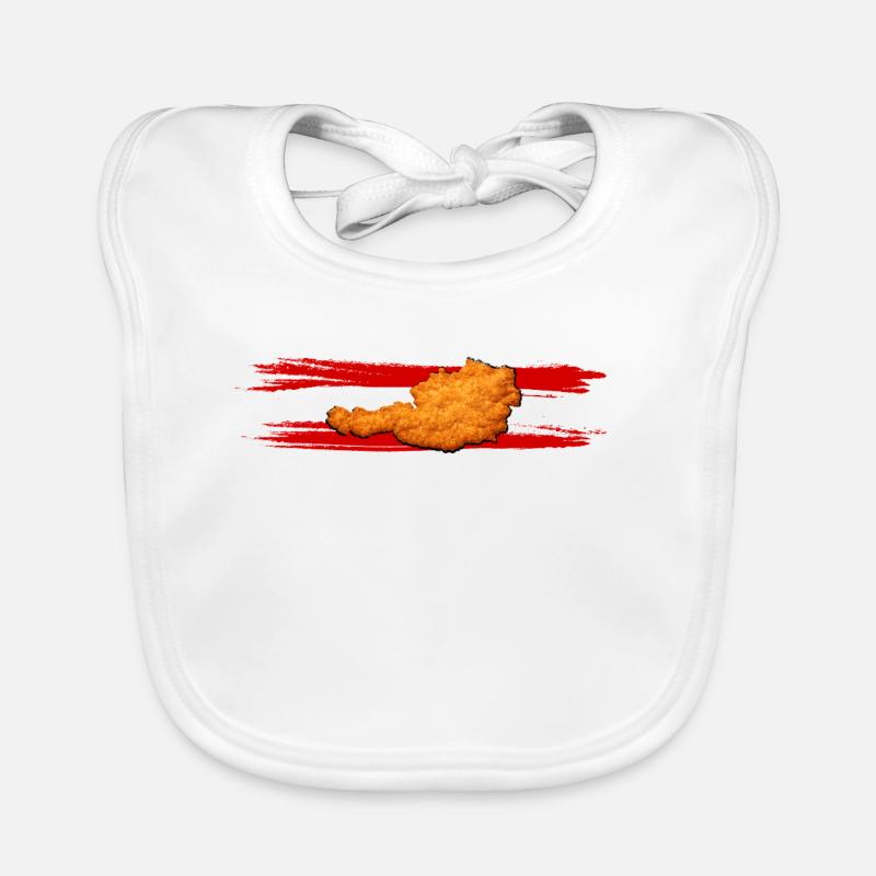 Austria Schnitzel Favorite Dish National Dish Organic Baby Bibs