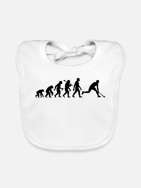 Feldhockey Evolution Für Hockey Spieler Sport - Baby Bio-Lätzchen - Weiß - Vorne