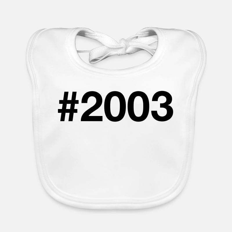 2003 Né à 23 ans 23 ans - Bavoir bio Bébé - blanc