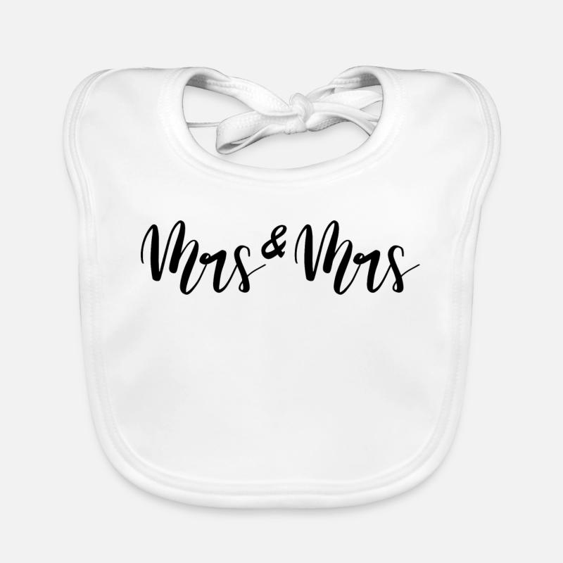 Mrs and Mrs lesbische Hochzeit Heiraten Baby Bio-Lätzchen