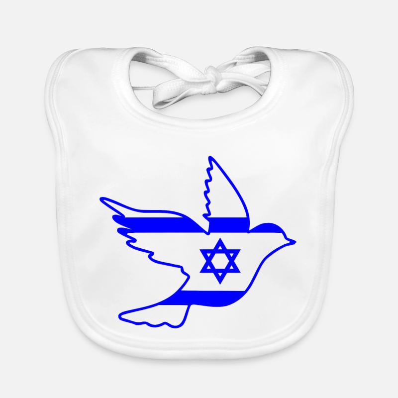 Israël - Bavoir bio Bébé - blanc