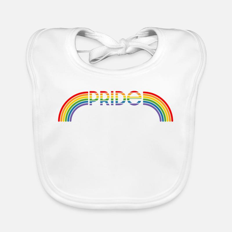 LGBT lgbtqi queer Regenbogen pride - Baby Bio-Lätzchen - Weiß