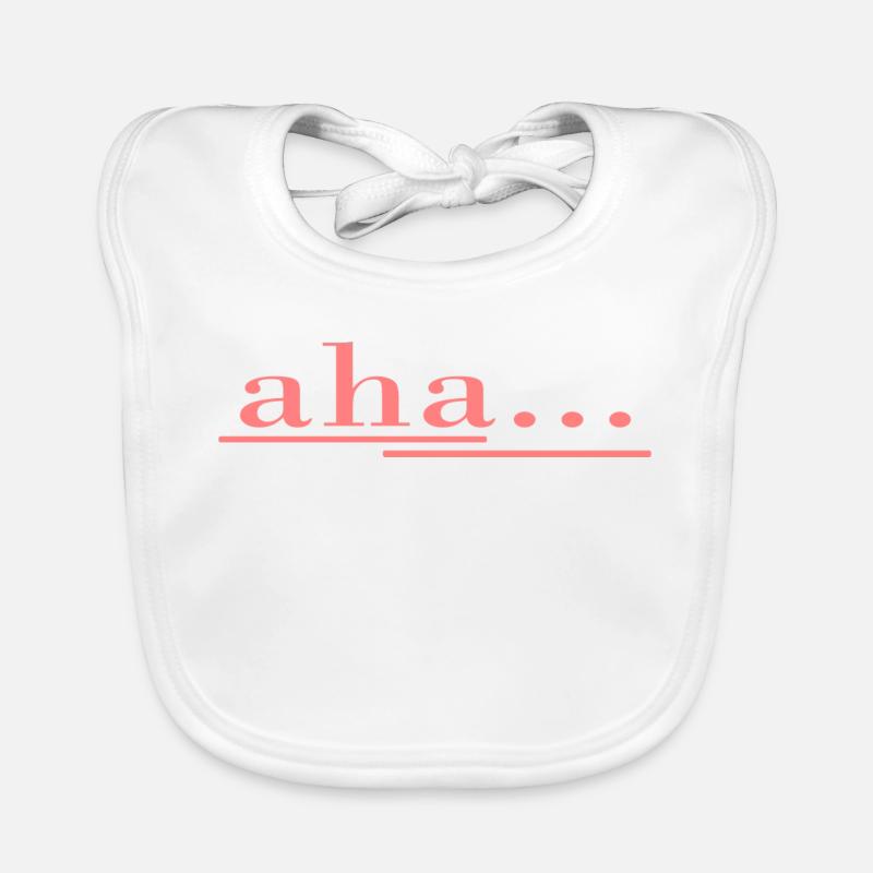 aha... c’est comme ça que ça marche ! Dire, s’amuser, un design frais Bavoir bio Bébé