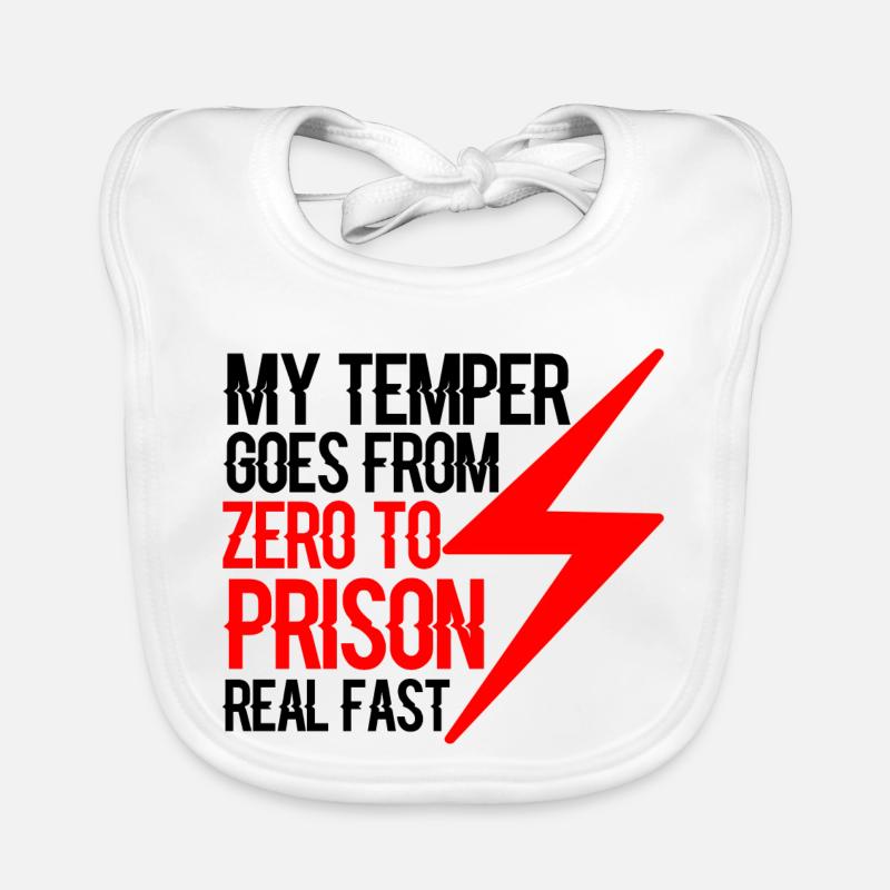 Mon tempérament passe de zéro à la prison très vite 4 Bavoir bio Bébé