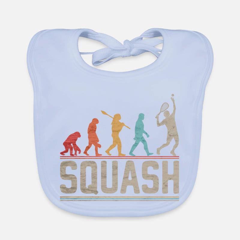 Squash Evolution - Squash Player Evolution Baby Bio-Lätzchen