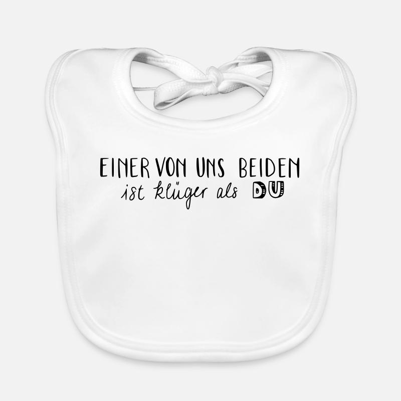 Einer von uns beiden ist klüger als du Baby Bio-Lätzchen