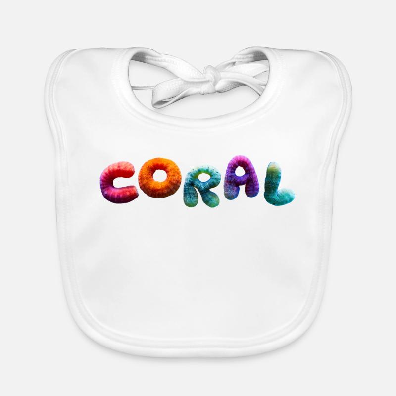 Voll coral bunt Baby Bio-Lätzchen
