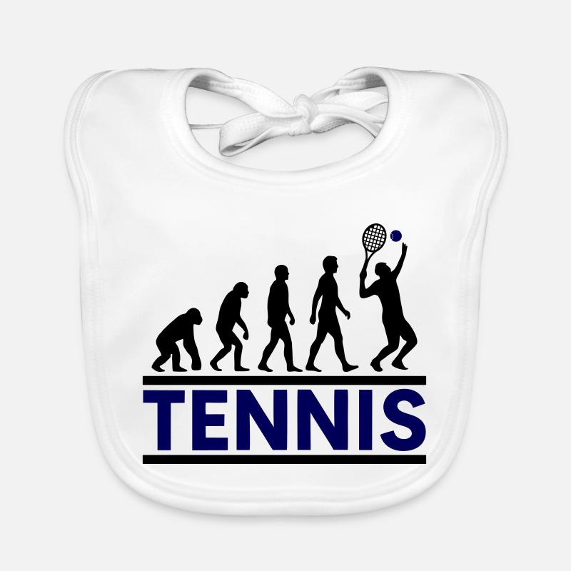 Tennis Evolution Racquet Sport Organic Baby Bibs