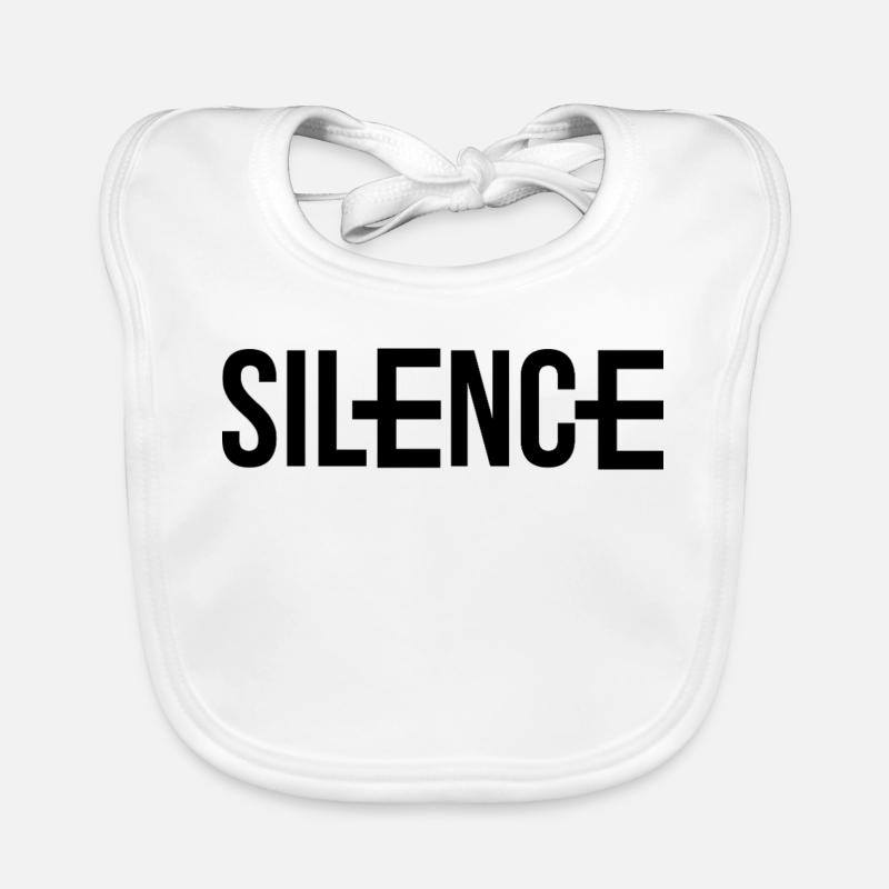 Silence aber nicht Still - Baby Bio-Lätzchen - Weiß